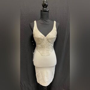 NWT bebe Limited Edition Ponte Embellished Dress XS